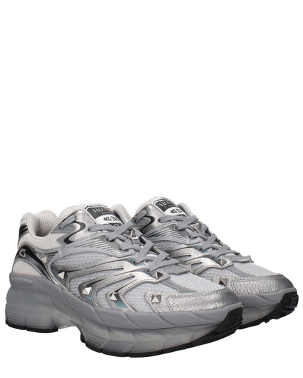 Valentino Garavani Gray Fabric Athletic Sneakers