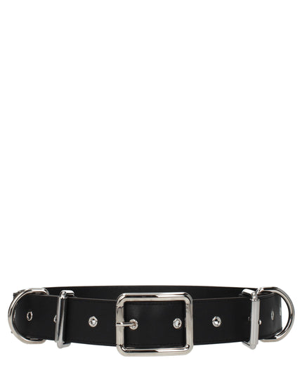 Moschino Black Leather Belt