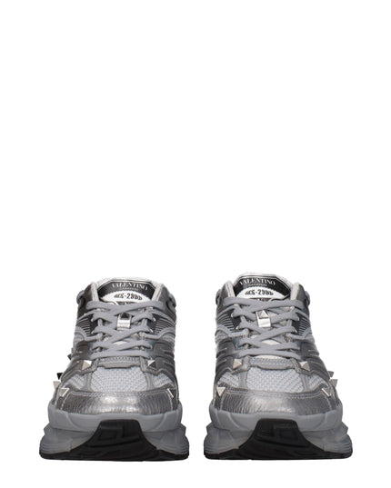 Valentino Garavani Gray Fabric Athletic Sneakers