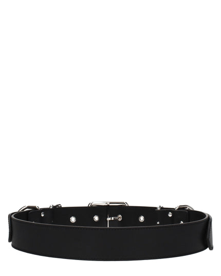 Moschino Black Leather Belt