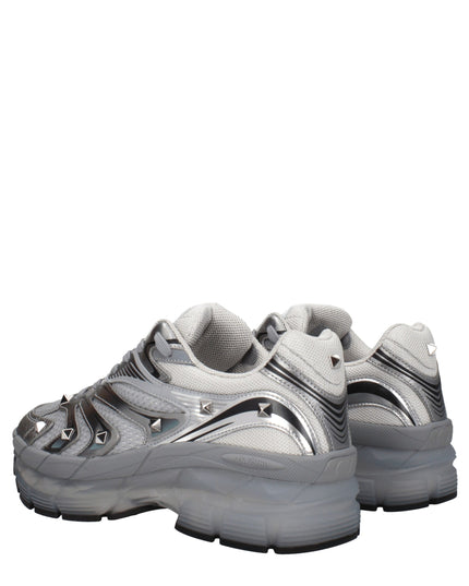 Valentino Garavani Gray Fabric Athletic Sneakers