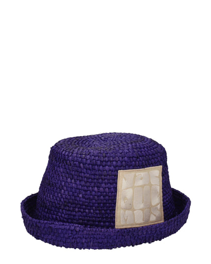 Jacquemus Purple Raffia Hat