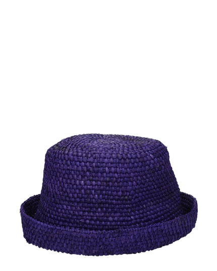 Jacquemus Purple Raffia Hat
