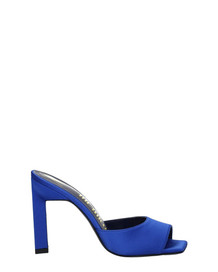 The Attico Blue Satin Stiletto Heels Sandals