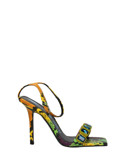 The Attico Multicolor Leather Stiletto Heel Sandals