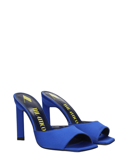 The Attico Blue Satin Stiletto Heels Sandals