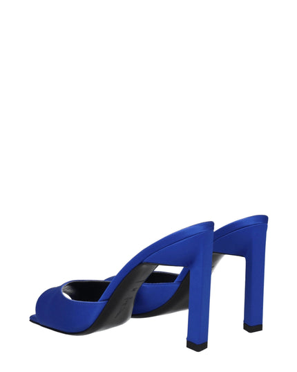 The Attico Blue Satin Stiletto Heels Sandals