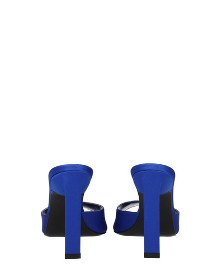 The Attico Blue Satin Stiletto Heels Sandals