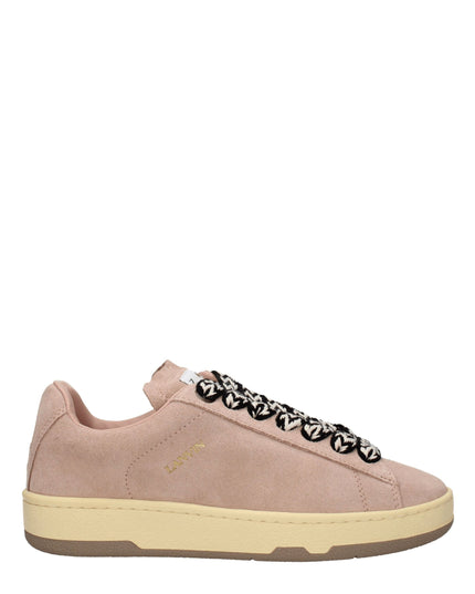 Lanvin Pink Leather Low Top Sneakers