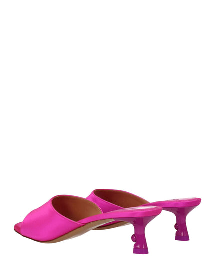 Off-White Pink Satin Stiletto Heel Sandals