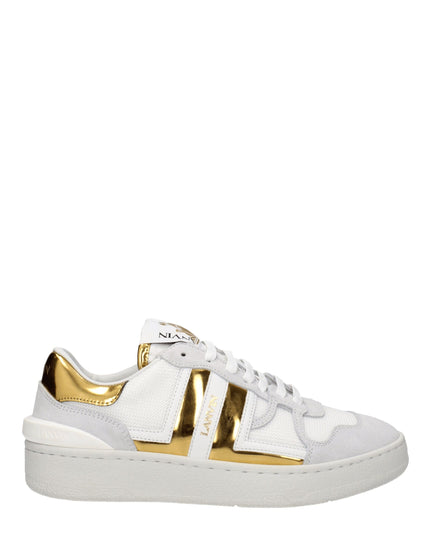 Lanvin White Fabric Low Top Sneakers