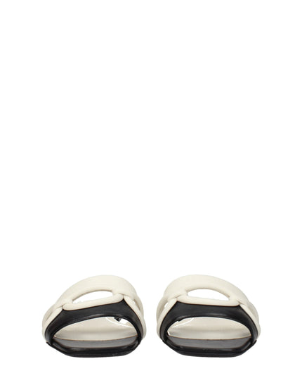 Valentino Garavani Black Leather Slippers Sandals