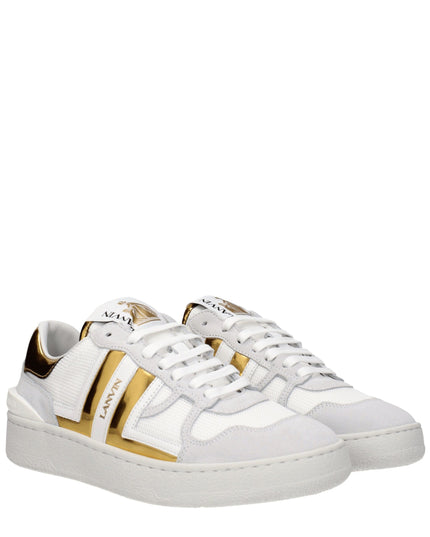 Lanvin White Fabric Low Top Sneakers