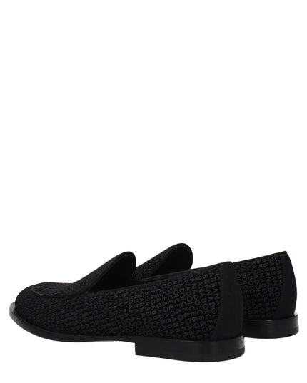 Dolce & Gabbana Black Velvet Slip-On Loafers