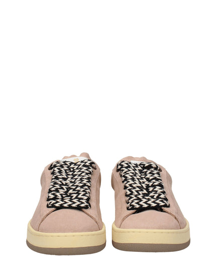 Lanvin Pink Leather Low Top Sneakers