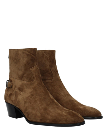 Celine Brown Leather Ankle Boots