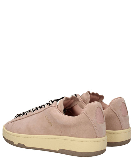 Lanvin Pink Leather Low Top Sneakers