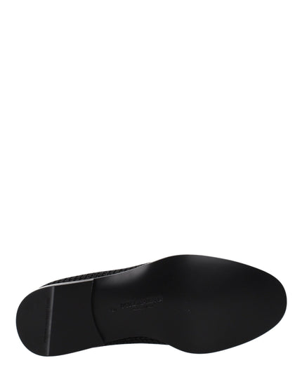 Dolce & Gabbana Black Velvet Slip-On Loafers