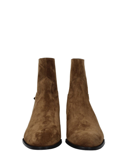 Celine Brown Leather Ankle Boots