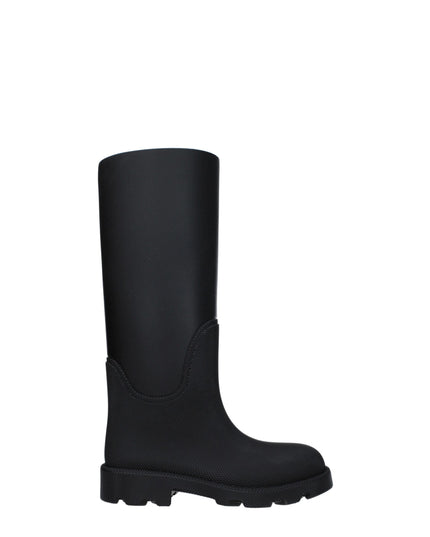 Burberry Black Cotton Rain Boots