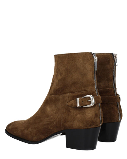 Celine Brown Leather Ankle Boots
