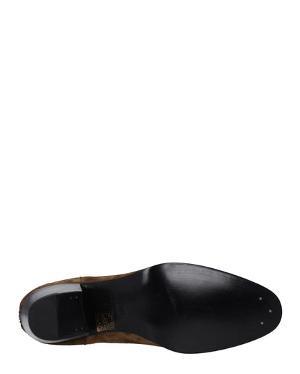 Celine Brown Leather Ankle Boots