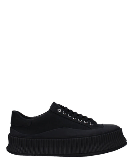 Jil Sander Black Fabric Platform Sneakers
