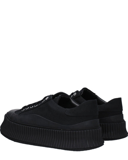 Jil Sander Black Fabric Platform Sneakers