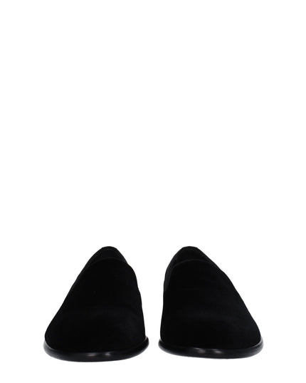 Dolce & Gabbana Black Velvet Slip-On Loafers