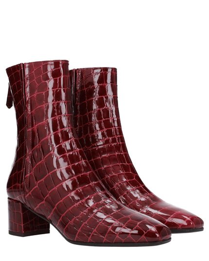 Aquazzura Red Leather Ankle Boots
