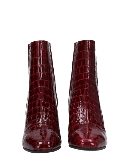 Aquazzura Red Leather Ankle Boots