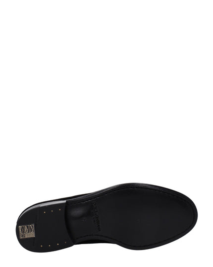Dolce & Gabbana Black Velvet Slip-On Loafers
