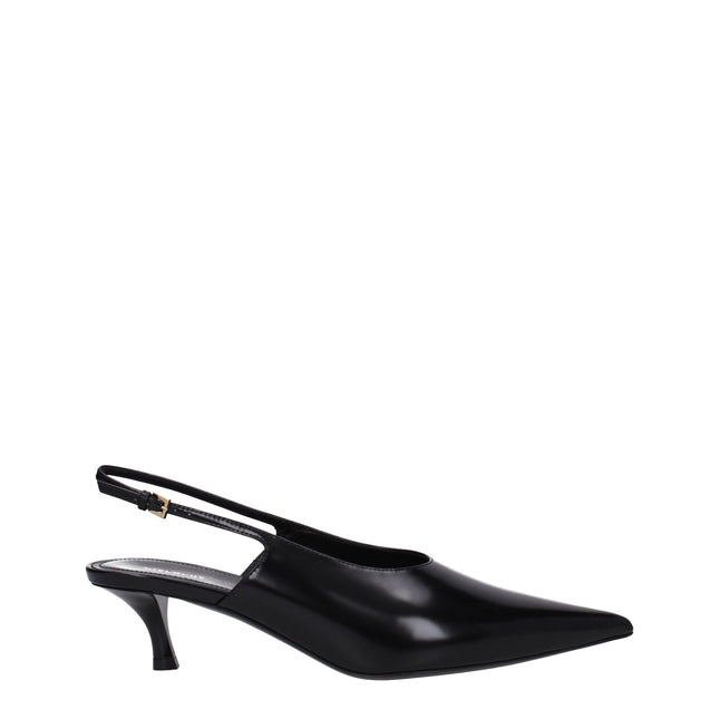 Givenchy Black Leather Mid Heel Pumps