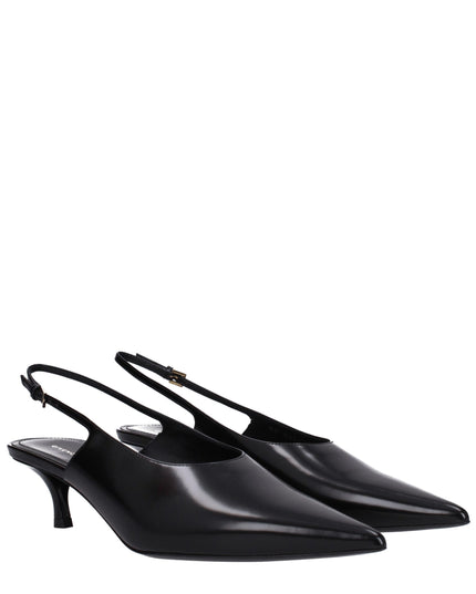 Givenchy Black Leather Mid Heel Pumps