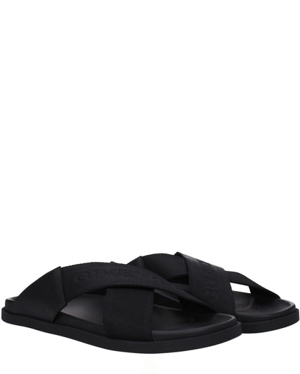 Givenchy Black Fabric Slippers
