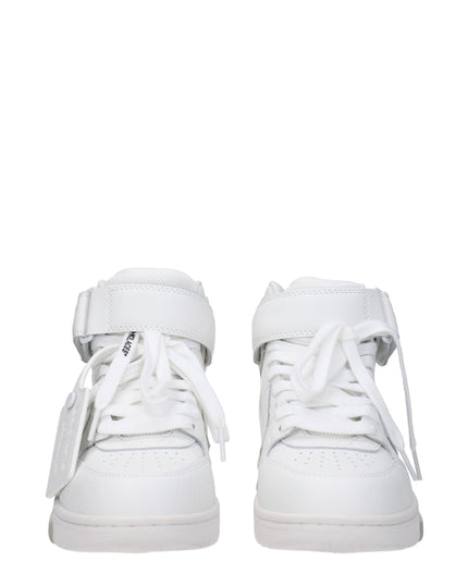 Off-White White Leather High Top Sneakers