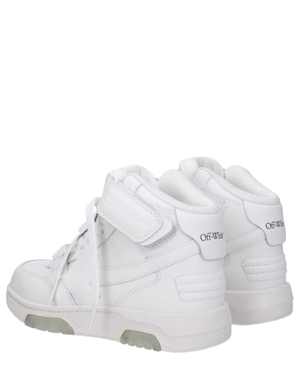 Off-White White Leather High Top Sneakers