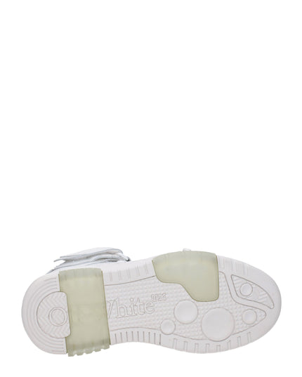 Off-White White Leather High Top Sneakers