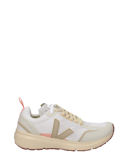 Veja Beige Fabric Athletic Sneakers