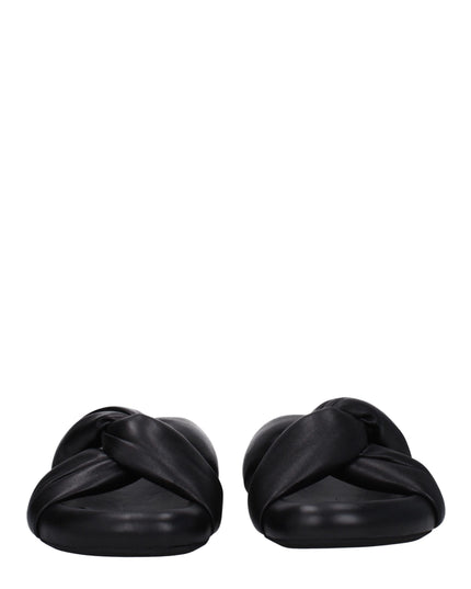 Marni Black Leather Slippers