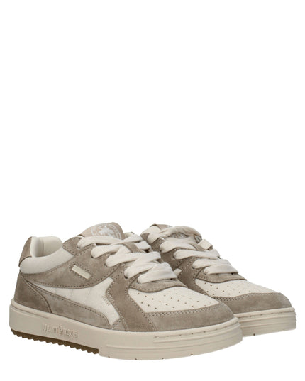 Palm Angels Beige Fabric Low Top Sneakers