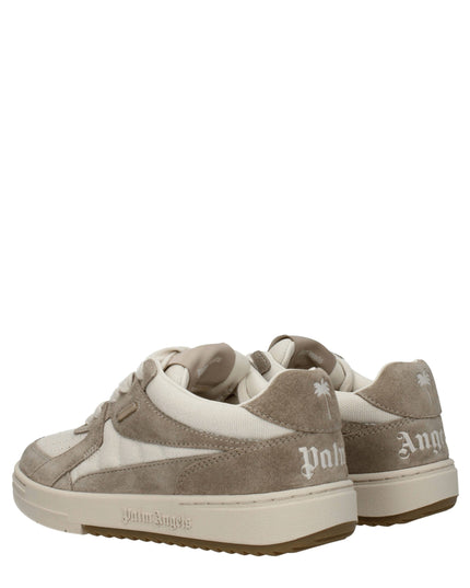 Palm Angels Beige Fabric Low Top Sneakers