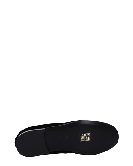 Palm Angels Black Velvet Slip-On Loafers