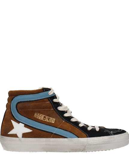 Golden Goose Brown Leather High Top Sneakers