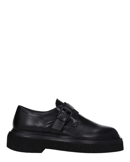 Max Mara Black Leather Oxfords And Derbies