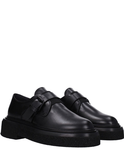 Max Mara Black Leather Oxfords And Derbies