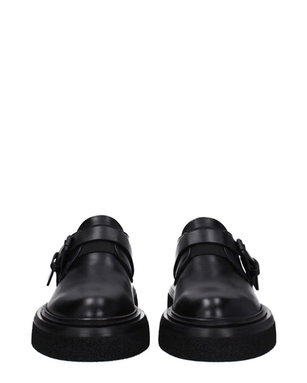 Max Mara Black Leather Oxfords And Derbies