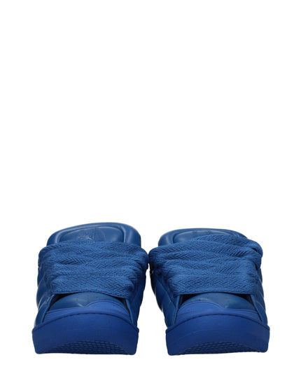 Lanvin Blue Leather Low Top Sneakers
