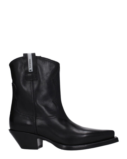 Premiata Black Leather Ankle Boots