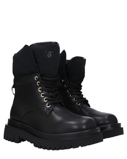 Versace Jeans Black Polyethylene Ankle Boots